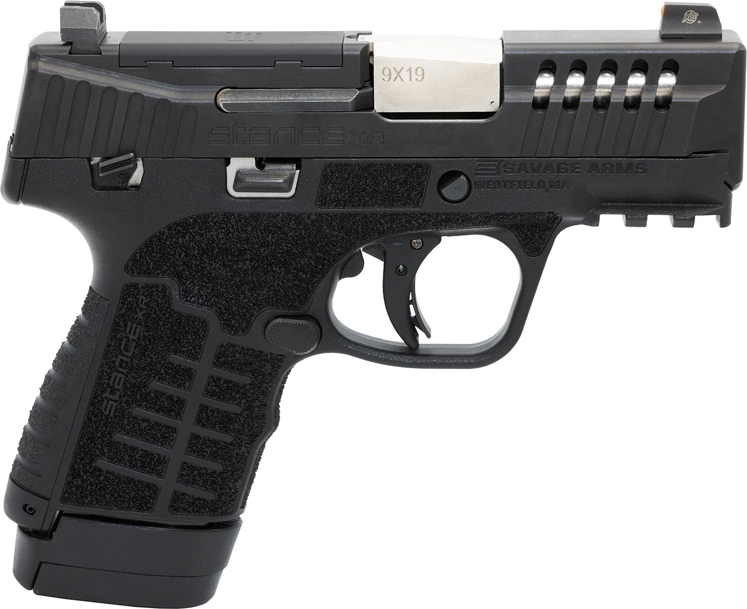 Savage Arms 67063 Stance XR 9mm 13+1 3.20" Natural Black Nitride Ported Stainless Steel Slide Black Glass Filled Nylon Grip Ambidextrous