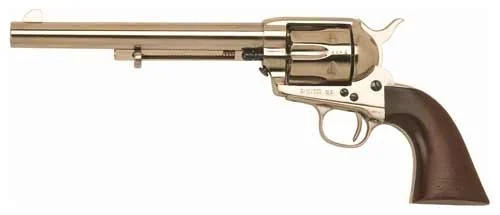 CIMARRON CAVALRY SCOUT 45LC - FS 7.5" POLISHED NICKEL/WALNUT