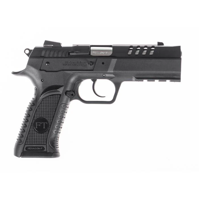 Tanfoglio Hexagon P Handgun 9mm Luger 17rd Magazine(2) 4.45" Compensated Barrel DA/SA